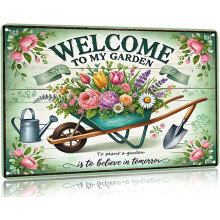 Bestylez Vintage Gardening Signs 8x12 Inch – Home, Garden, Greenhouse, Living Room, Bedroom & Outdoor Decor (3362)