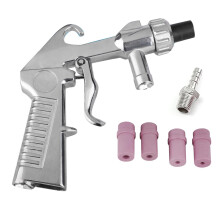 Durable Aluminum Sand Blaster for Glass Aluminum Alloy Decorative Surfaces Rust Removal High Pressure Cleaning Silver