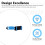 (Blue) Universal Steering Wheel Phone Mount - Hands-Free Holder 2