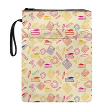 School Supplies PatternsBook Sleeve Cover Polyester Protector Wrap Bag Book Organzoer Holder with Lightweight Book Covers Storage & Portability