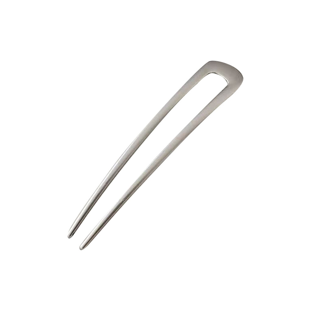 French Hair Pin U-Shaped Twist Stick Metal 1 Piece