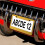 Yellow Striped Aluminum License Plate Frame 2-Pack 5