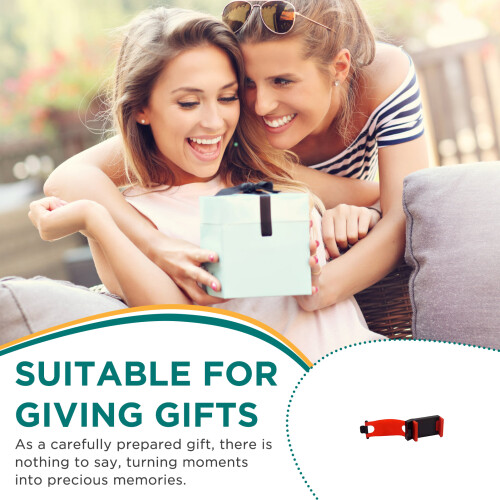 (red) Universal Steering Wheel Phone Mount - Hands-Free Holder 2