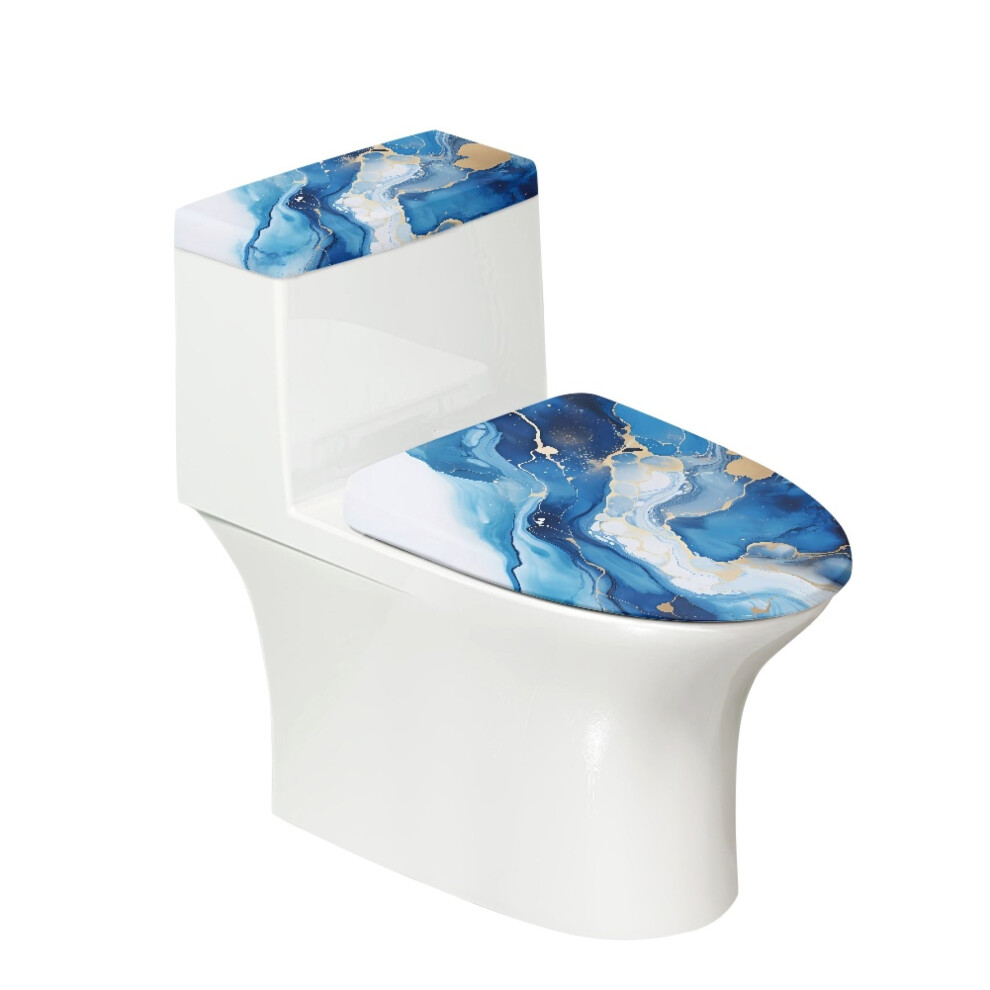 Blue Marble Toilet Lid Cover With Elastic Edge 2 Pack 9336866187441