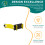 (Yellow) Universal Steering Wheel Phone Mount - Hands-Free Holder 3