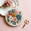 Floral Embroidery Kit for Beginners with Pre-Printed Fabric 3