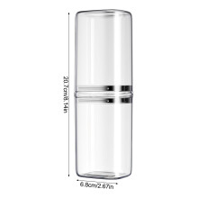 (Transparent) Travel Toothbrush Case with Cup, Lightweight