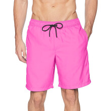 swim trunks men Sports Net Beach Shorts Dry Quick With Inner Casual Pants Men's Shorts Men's Swimwear men's swim trunks Hot Pink + M