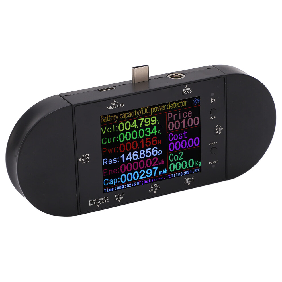 Digital Volt-0-32V Usb Tester 2.4" Tft, 0-5.1A, 99999Mah 7901387644432