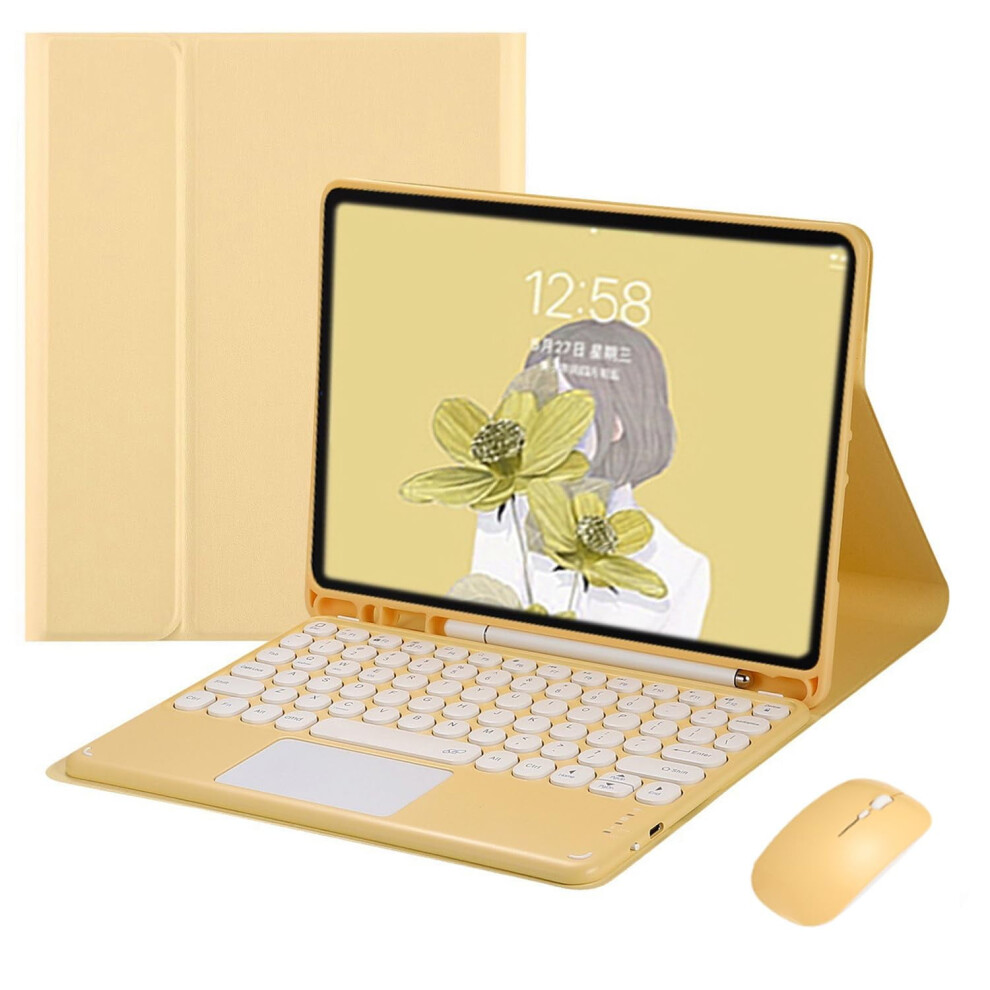 Keyboard With Touchpad Compatible With Ipad Pro 13-Inch (M4) 2024, Smart Folio Cover W/ Pencil Holder & Detachable Keyboard 9009879545675