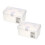 2 PCS Transparent Stackable Storage Bins with Latching Lids & Handles, Compatible with A4 Paper/Photos (White) 1