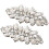 Shoe Clips Silver Rhinestone 1 Pair 2.4x1.4x0.4In 3
