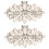 Shoe Clips Silver Rhinestone 1 Pair 2.4x1.4x0.4In 4