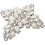 Shoe Clips Silver Rhinestone 1 Pair 2.4x1.4x0.4In 6