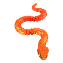(Red Gold, 45cm) 3D Printed Snake Toy - Multi-Jointed Desktop Decor
