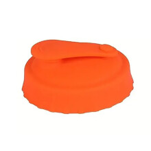 Soft, leak-proof silicone can lid for soda/juice/beer cans – orange, compatible with standard cans, no-spill sealing