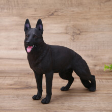 High Simulation Plastic Dog Model for Kids, 20.2cm, Black
