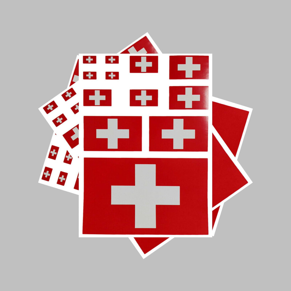 3 Pcs Flag Sticker Switzerland Flag Stickers 9558830276054