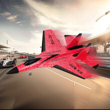 RC Glider Airplane with LED Lights 2.4GHz Red