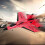 RC Glider Airplane with LED Lights 2.4GHz Red 1