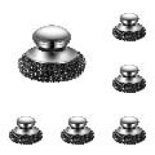 Stainless Steel Scrubber With Handle 10 Pack Heavy Duty Dish Scrubber Metal Sponge Cleaning Brush For Pots Pans Grills Sink