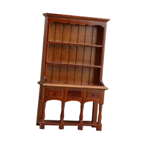 1/12 Dollhouse Bookcase DIY Vertical Bookcase for Office Study Room Entryway 1