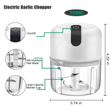 Chopper,Electric Mini Garlic Chopper, Usb Rechargebale Electric Garlic Grinder,Spice Grinder Small