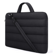14" Laptop Liner Bag – Anti-Theft, Soft Handle, Adjustable Strap, Puffy Sleeve for Travel & Work
