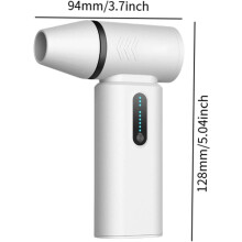Mini Jet Dry Blower Powerful Turbo Fan Hair Dryer for Electronics Hair Cleaning Cleaning of Keyboards & Laptop Car Interiors, White