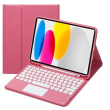 Touch Keyboard Case compatible with iPad 11th Gen (2025) & 10th Gen (2022), 11"/10.9", Pencil Holder, Magnetic Detach, Bluetooth