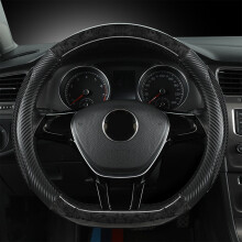 D Shape Steering Wheel Cover Wood Grain Breathable Non Slip Grip Sweat Absorbing for Car Truck SUV Universal Fit