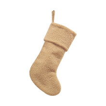 Christmas Velvet Stockings, 18"x9", Soft Fluffy Xmas Hanging Stockings for Fireplace, Party Decor & Gift Bags (Khaki)
