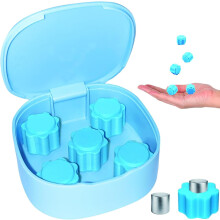 Gonggi Korean Game Gong Gi - Weighted Gongi Stones - Real Gongii Gong-gi Set With Case(Blue)