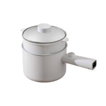 1.8L Electric Hot Pot with Steamer, Non-Stick, Adjustable Temp, Overheat Protection – Compact for Dorm/Office/Camping