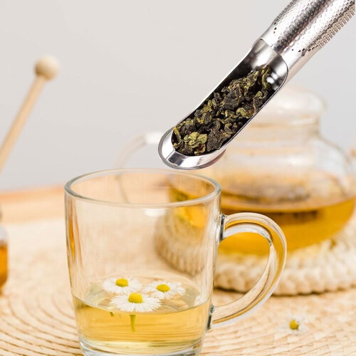 Food Storage Stainless Steel Tea Diffuser Upgrade Universal Fine Holes Tea Interval Diffuser with Hanging Hook Handle for Tea Brewing Experience 2