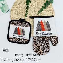 Insulation, kitchen, high temperature resistance, anti scalding, oven, microwave, printed glove /2 PCS