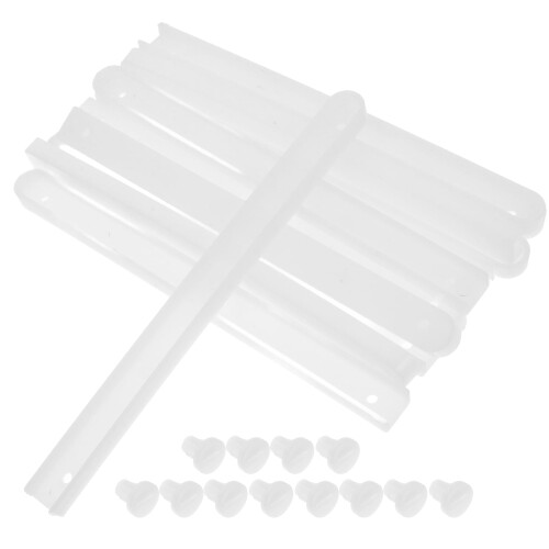 6Set White Rectangular Drawer Slides for Silent Movement and Full Extension in