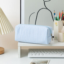 Large Capacity Stripe Pen Bag for Craft and Stationery Supplies - Ideal Organizer for Writing Tools and Accessories