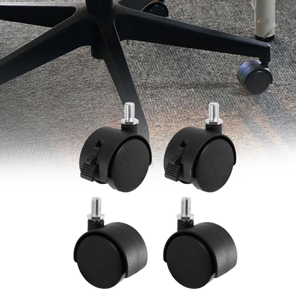 8/4Pcs Nylon Swivel Stem Caster Wheels, M8 Thread, Compatible With Furniture, Cart, Chair, Cabinet 9362892504631