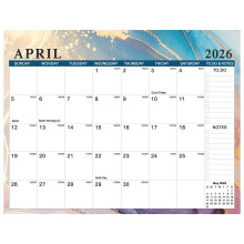 14x11" Wall/Desk Calendar 2025–2026 (Jul–Dec 2026), Thick Paper, Julian Dates, for Office & Home — Compatible with 2025 & 2026