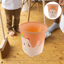 1 set di pattumiere in plastica rosa per soggiorno, per uso domestico, dimensioni 11x8,5x8,5 pollici.