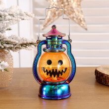 Small Round Halloween Electronic Candles, Warm Flame-Simulating, Battery-Powered, Portable Night Lamp, Ambient Party Lighting
