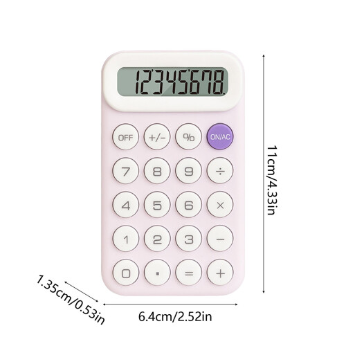 AuroraX Office Basic Calculator Simple Compact Pocket Calculator,Handheld 8 Digit Standard 4 Function Calculator Learning Study College Supplies 2