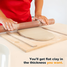 Pottery Rolling Pin Set - 10 Pieces in 5 Sizes for Polymer Clay and Pottery Pottery Teaching Tools with Thickness