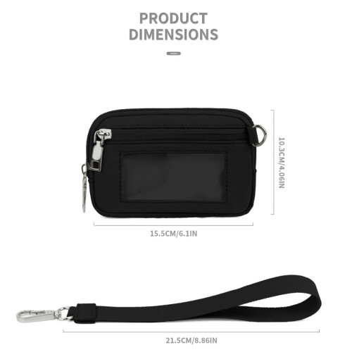 Carteira de pulso feminina mini, elegante e multifuncional, com design sofisticado. 1