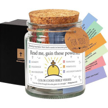ZHMRFG Bible Verse Emotion Jar – 50 Unique Verses for Spiritual Comfort, Daily Inspiration & Religious Gift (Compatible with Home/Office Decor)