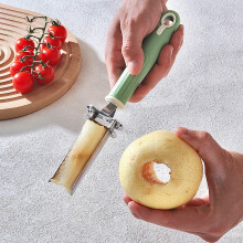 2 In 1 Adjustable Stainless Steel Fruit Vegetable Corer Deseeder Tool For Pear Pepper Red Dates Kitchen Efficient Peeler