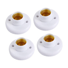 Lot de 4 douilles E27, supports de lampe à vis pour fixation murale ou plafond.