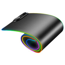 Bezdrôtová nabíjacia podložka na stôl 15W, protišmyková RGB podložka pod myš 31,5 x 11,8", kompatibilná s iPhone/Samsung