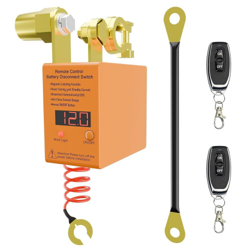 Κιτ ασύρματου διακόπτη αποσύνδεσης μπαταρίας 12V240A με μαγνητικό κλείδωμα,